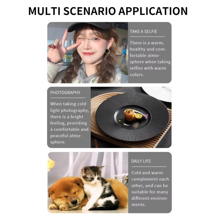 For DJI Osmo Pocket 3 JSR Fixed Frame Head Fill Light, Single Fill Light, With Widening Lens, With Black Soft 1/4 Filter, With Black Soft 1/8 Filter, With Soft Focus Lens, With Black Soft 1/4+Black Soft 1/8+Soft Focus Lens, With Wide Angle 4 In 1