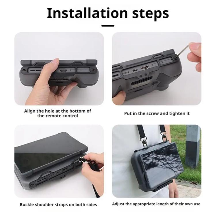 For DJI RC Pro 2 Remote Controller CQT Strap Buckle Holder Aluminum Alloy Hook, Only Buckle, With Shoulder Strap