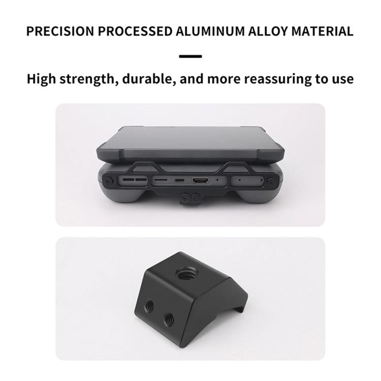 For DJI RC Pro 2 Aluminum Alloy 1/4-inch Tripod Adapter Mounting Bracket, With  1/4-inch Tripod Adapter