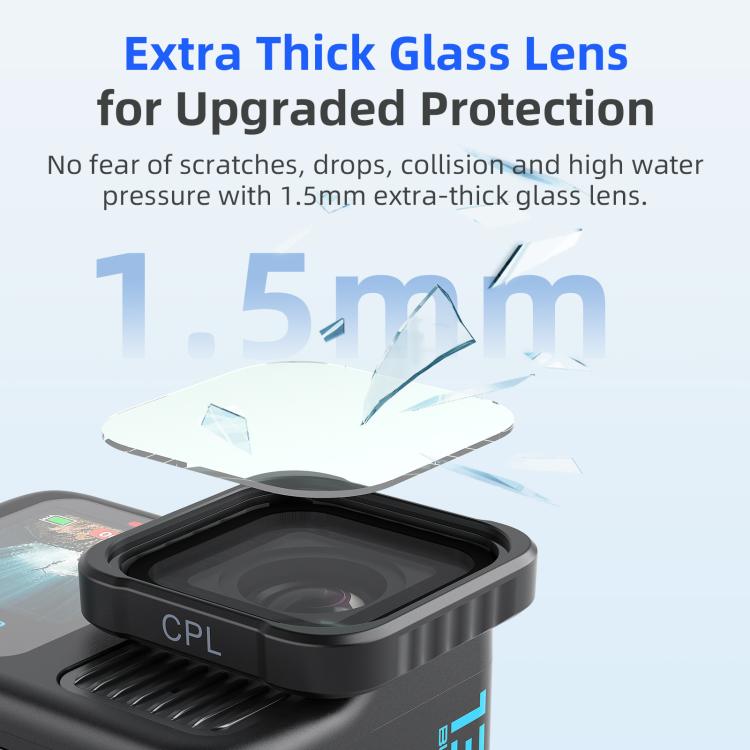 aMagisn AP26 Filter For GoPro HERO13 Black / 12 Black / 11 Black / 10 Black / 9 Black / 11Mini Black, UV, CPL, ND8/ND16/ND32/ND64, CPL/ND8/ND16/ND32