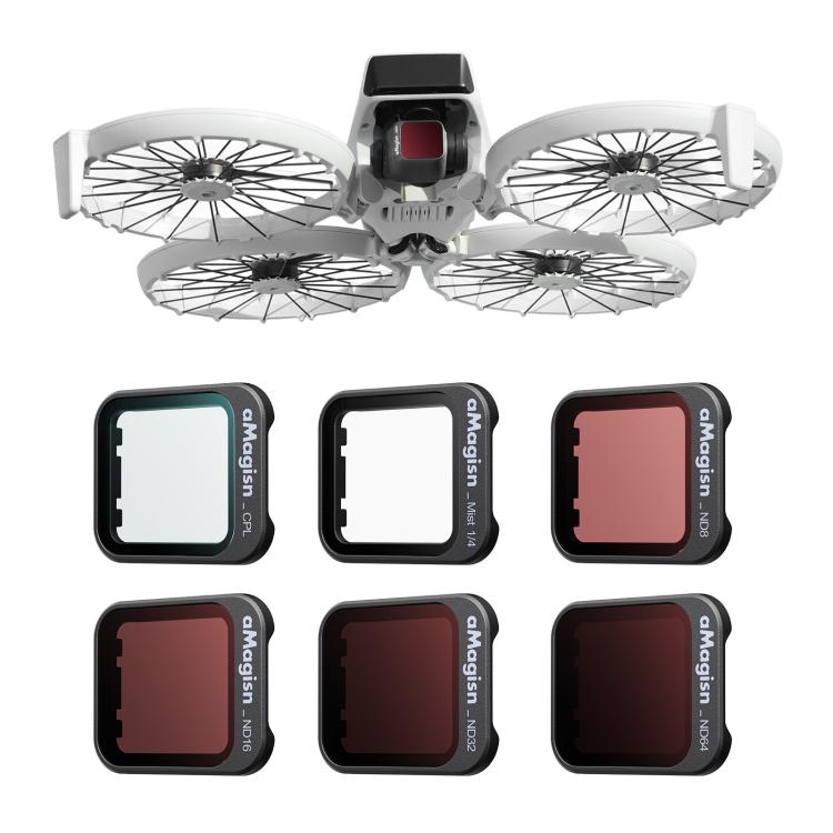 For DJI Flip aMagisn Filter Lens Accessories, CPL, 1/4 Miat, ND8+ND16+ND32+ND64, ND8+ND16+ND32+ND64+CPL+1/4 Mist