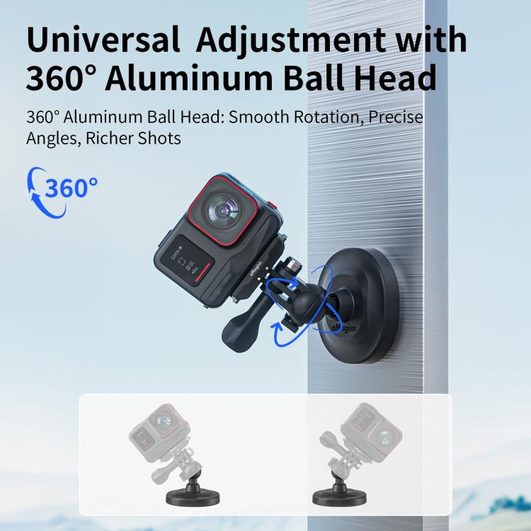 3 In 1 Magnetic Ball Head Mount Camera Strong Magnetic Universal Ball Head Dual Interface, 3 In 1 Magnetic