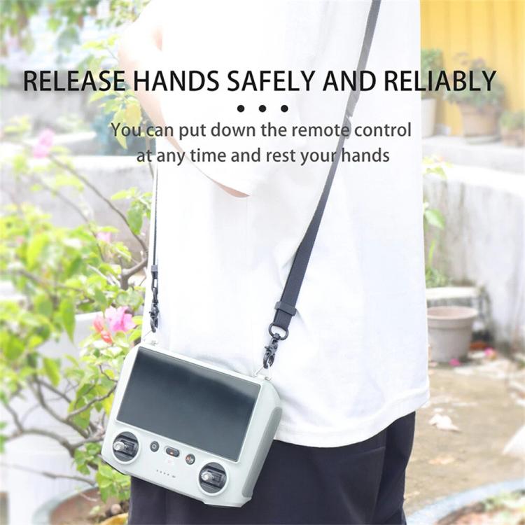 For DJI RC/RC 2/RC Pro/RC Plus Adjustable Soft Leather Neck Strap Dual-Hook Hands-Free Shoulder Belt, For DJI RC/RC 2/RC Pro/RC Plus