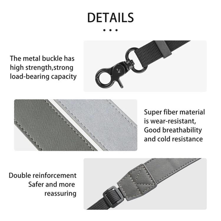 For DJI RC/RC 2/RC Pro/RC Plus Adjustable Soft Leather Neck Strap Dual-Hook Hands-Free Shoulder Belt, For DJI RC/RC 2/RC Pro/RC Plus
