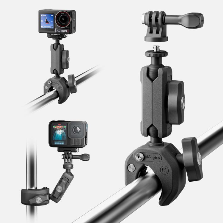 For Insta360, DJI, GoPro Cameras Metal Arm Clamp Holder Cycling Clamp Bracket, HM10