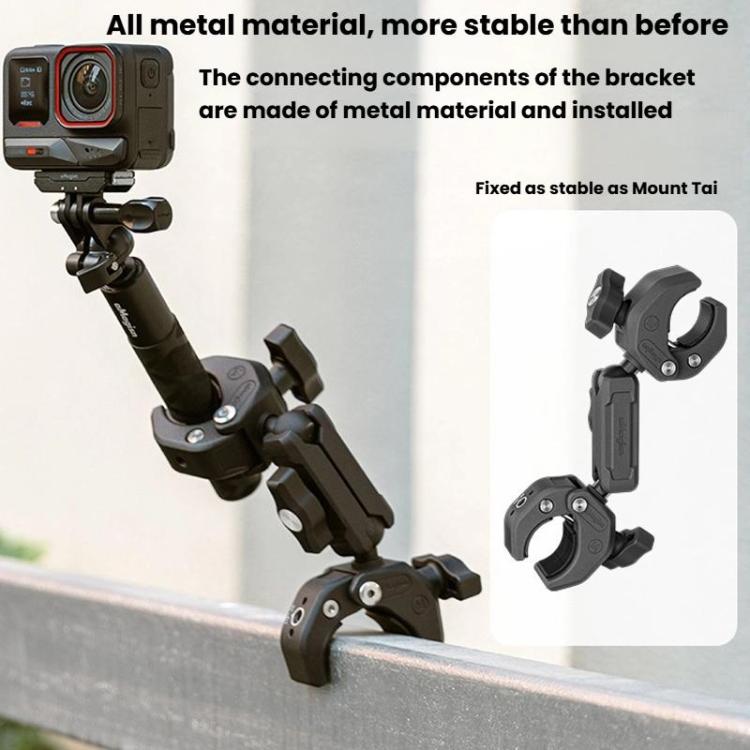 For Insta360, DJI, GoPro Cameras Metal Arm Clamp Holder Cycling Clamp Bracket, HM10