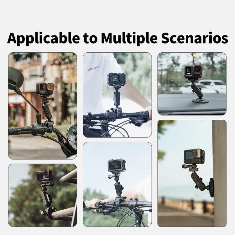 For Insta360, DJI, GoPro Cameras Metal Arm Clamp Holder Cycling Clamp Bracket, HM10