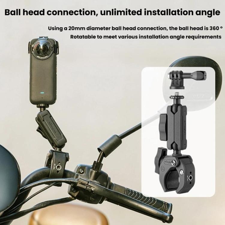 For Insta360, DJI, GoPro Cameras Metal Arm Clamp Holder Cycling Bracket, HM07