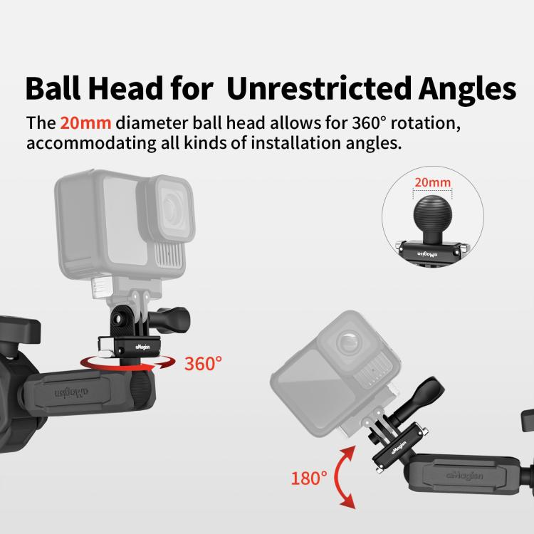 For Insta360, DJI, GoPro Cameras Metal Arm Clamp Holder Cycling Bracket, HM07