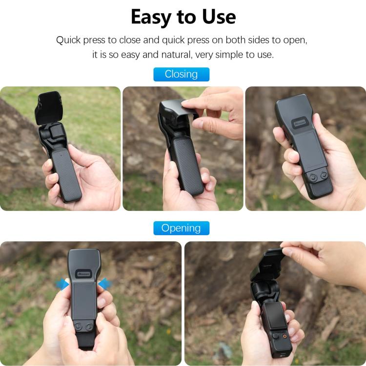 For DJI Osmo Pocket 3 Amazear Protective Case All-in-One Anti-Scratch Cover with Built-in Filter Slot
