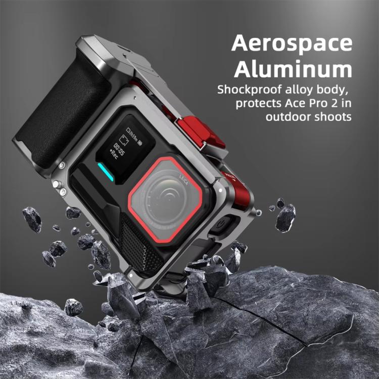 For Insta360 Ace Pro 2 / Ace Pro Flymile Xplorer Grip Kit Street Photography Handle Metal Cage Case
