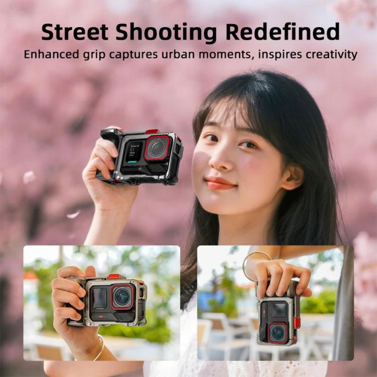 For Insta360 Ace Pro 2 / Ace Pro Flymile Xplorer Grip Kit Street Photography Handle Metal Cage Case