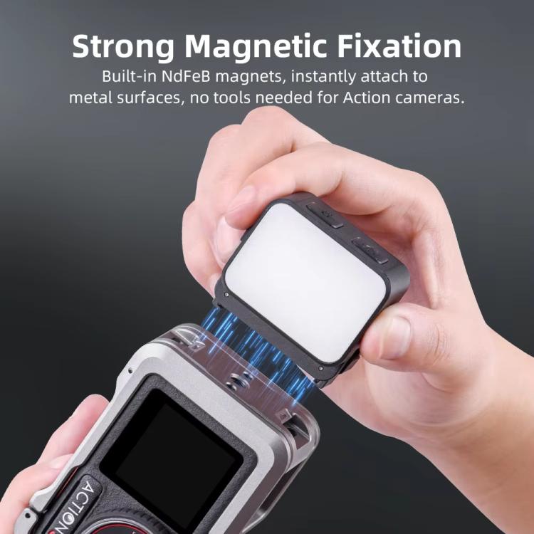 For DJI Action 5 Pro/ Action 4 Flymile 20 LEDs Magnetic Fill Light Rechargeable Video Light 3000K/4440K/8700K Adjustable