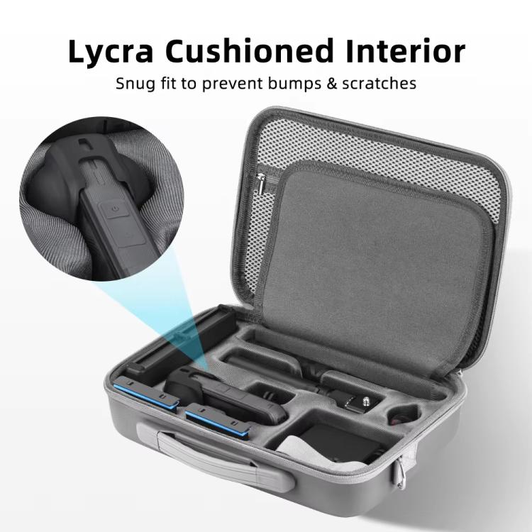 For Insta360 X5 Flymile All-in-One Storage Shoulder Bag Durable PU + Lycra Material Carrying Case, PU + Lycra