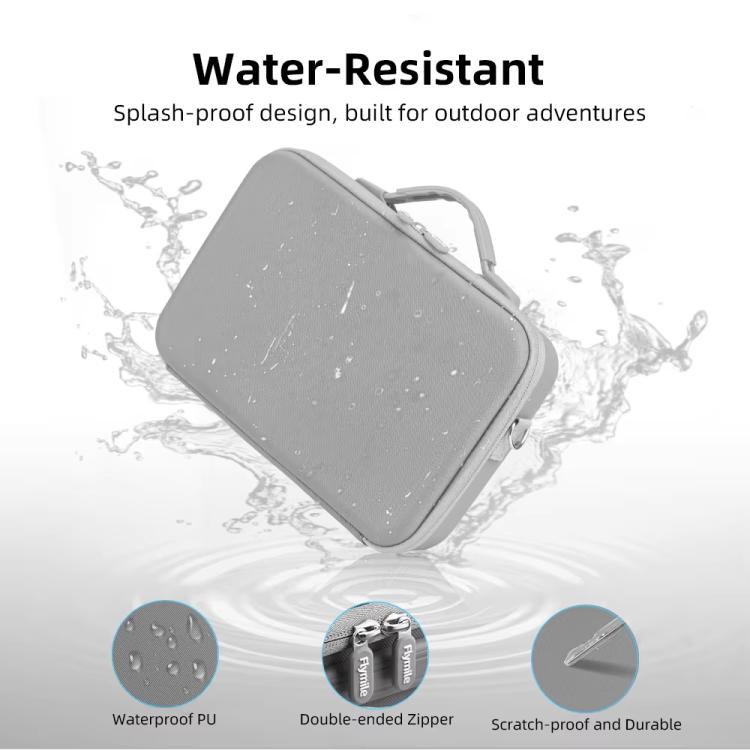 For Insta360 X5 Flymile All-in-One Storage Shoulder Bag Durable PU + Lycra Material Carrying Case, PU + Lycra