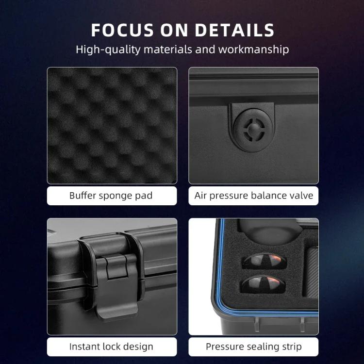 For Insta360 X5 Camera Flymile Portable Protective Hard Case Waterproof Shockproof Travel Carrying Storage Box, Hard Case
