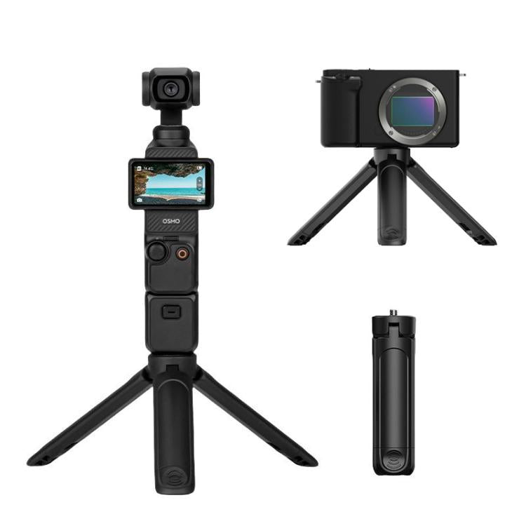 Flymile Extendable Mini Tripod With 1/4-Inch Screw For Action Cameras, Phone Clip Set, Nut Adapter Set