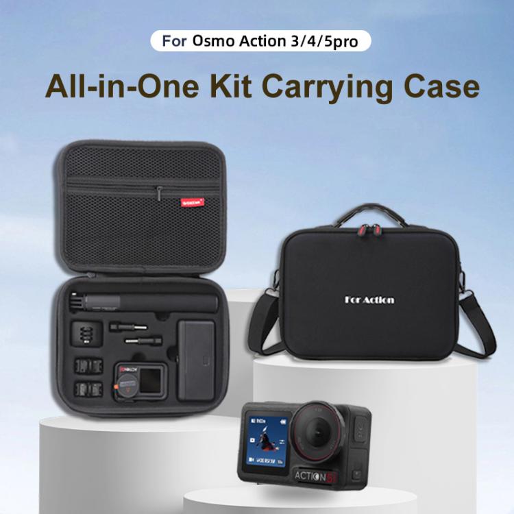 Carrying Case For DJI Action 5 Pro /Action 4 / Action 3 All-in-One Kit Durable Shoulder & Hand Carry Bag