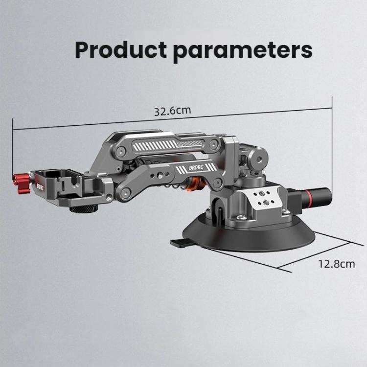 For DJI OSMO POCKET 3 BRDRC Car Suction Cup Expansion Fixed Clip Shock Absorber Bracket