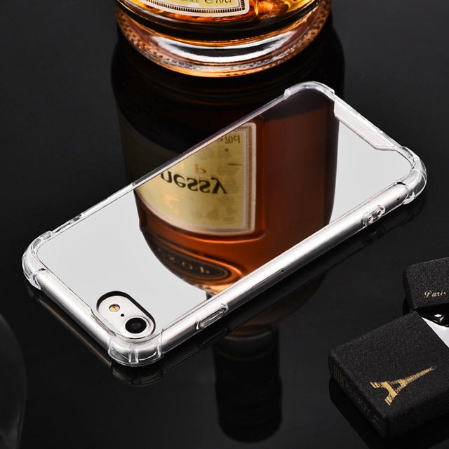 Luxury Plating Mirror Acrylic TPU Case for iPhone 8 Plus & 7 Plus, For iPhone 8 Plus