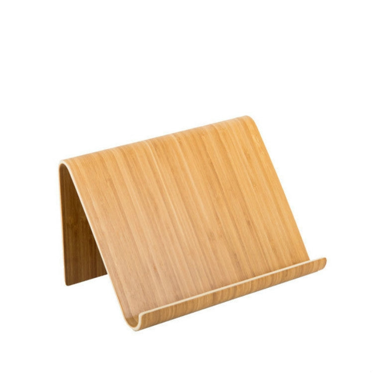 Support de bureau en bambou pour téléphone portable et tablette
