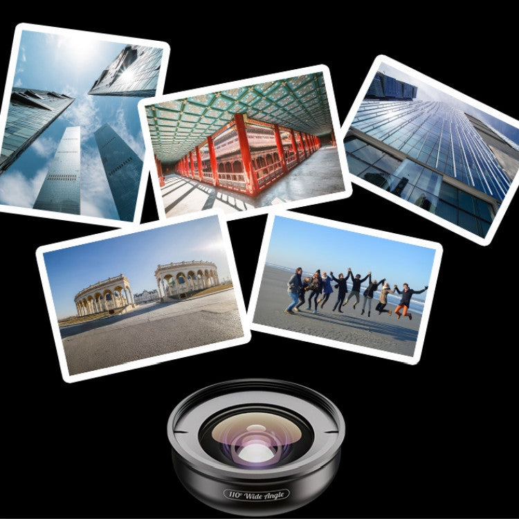 APEXEL APL-HB110 110 Degrees Wide Angle Professional HD External Mobile Phone Universal Lens, 110 Degrees Wide Angle
