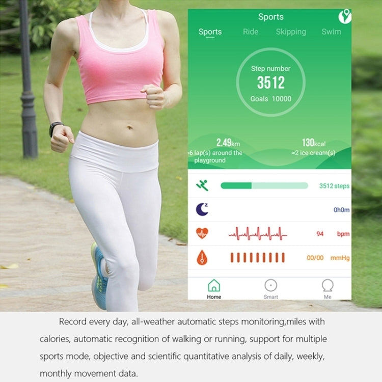 X3 0.96 inch Screen Display Steel Watch Band Bluetooth Smart Bracelet, IP68 Waterproof, Support Pedometer / Heart Rate Monitor / Sleep Monitor / Blood Pressure Monitor, Compatible with Android and iOS Phones, Steel Watch Band/Gold