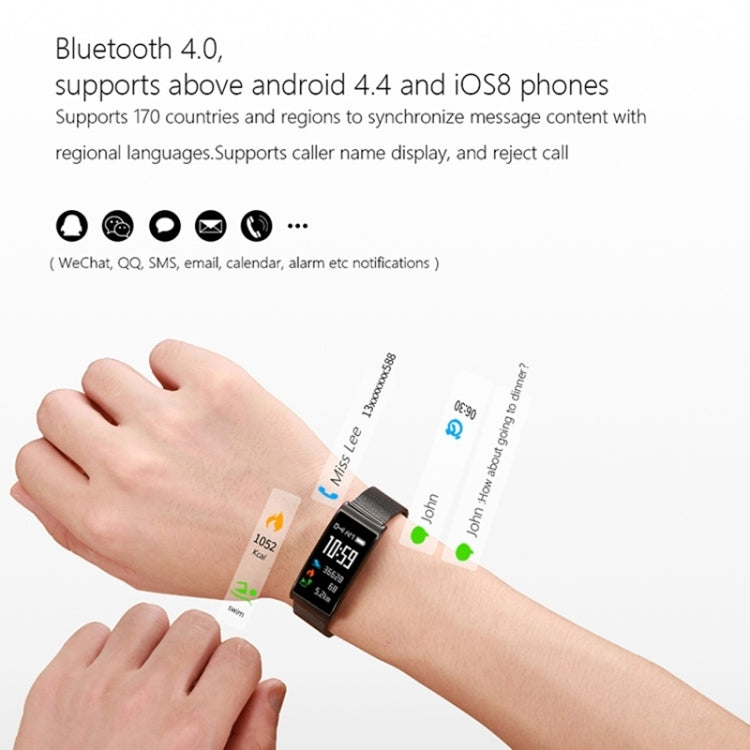 X3 0.96 inch Screen Display Steel Watch Band Bluetooth Smart Bracelet, IP68 Waterproof, Support Pedometer / Heart Rate Monitor / Sleep Monitor / Blood Pressure Monitor, Compatible with Android and iOS Phones, Steel Watch Band/Gold