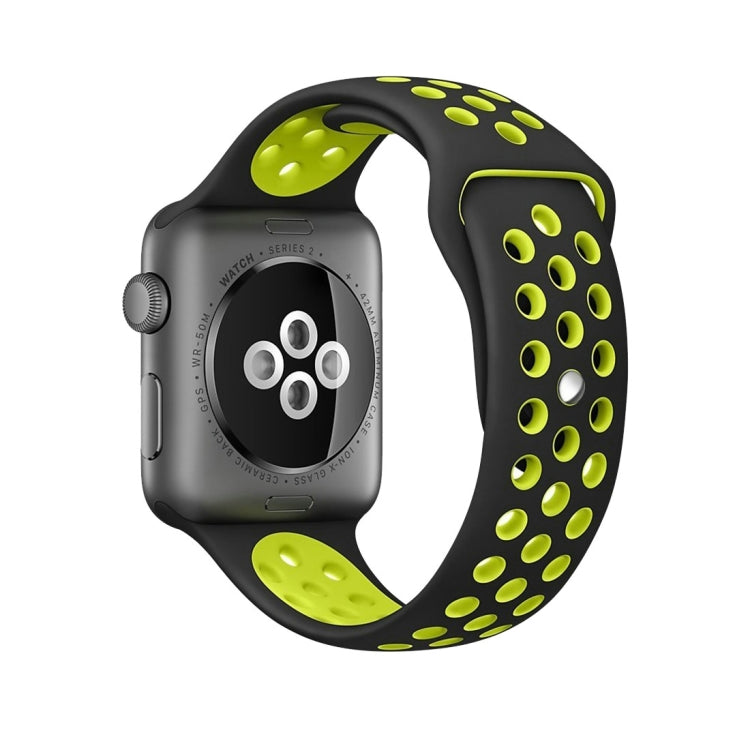 For Apple Watch Series 10 42mm / 9&8&7 41mm / SE 3&SE 2&6&SE&5&4 40mm / 3&2&1 38mm Fashionable Classical Silicone Sport Watch Band(Grey White), WA1230A, WA1230B, WA1230BG, WA1230BH, WA1230BL, WA1230BM, WA1230BR, WA1230BY, WA1230C, WA1230D, WA1230DW    ...