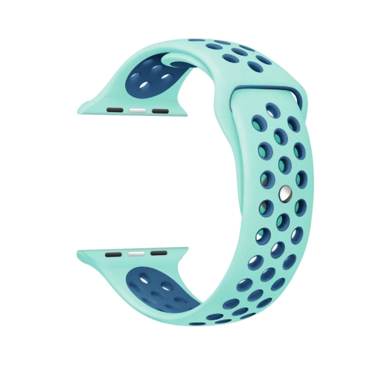 For Apple Watch Series 10 42mm / 9&8&7 41mm / SE 3&SE 2&6&SE&5&4 40mm / 3&2&1 38mm Fashionable Classical Silicone Sport Watch Band(Grey White), WA1230A, WA1230B, WA1230BG, WA1230BH, WA1230BL, WA1230BM, WA1230BR, WA1230BY, WA1230C, WA1230D, WA1230DW    ...