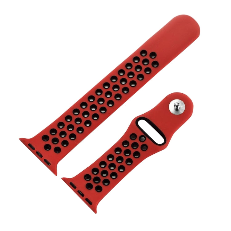 For Apple Watch Series 10 42mm / 9&8&7 41mm / SE 3&SE 2&6&SE&5&4 40mm / 3&2&1 38mm Fashionable Classical Silicone Sport Watch Band(Grey White), WA1230A, WA1230B, WA1230BG, WA1230BH, WA1230BL, WA1230BM, WA1230BR, WA1230BY, WA1230C, WA1230D, WA1230DW    ...