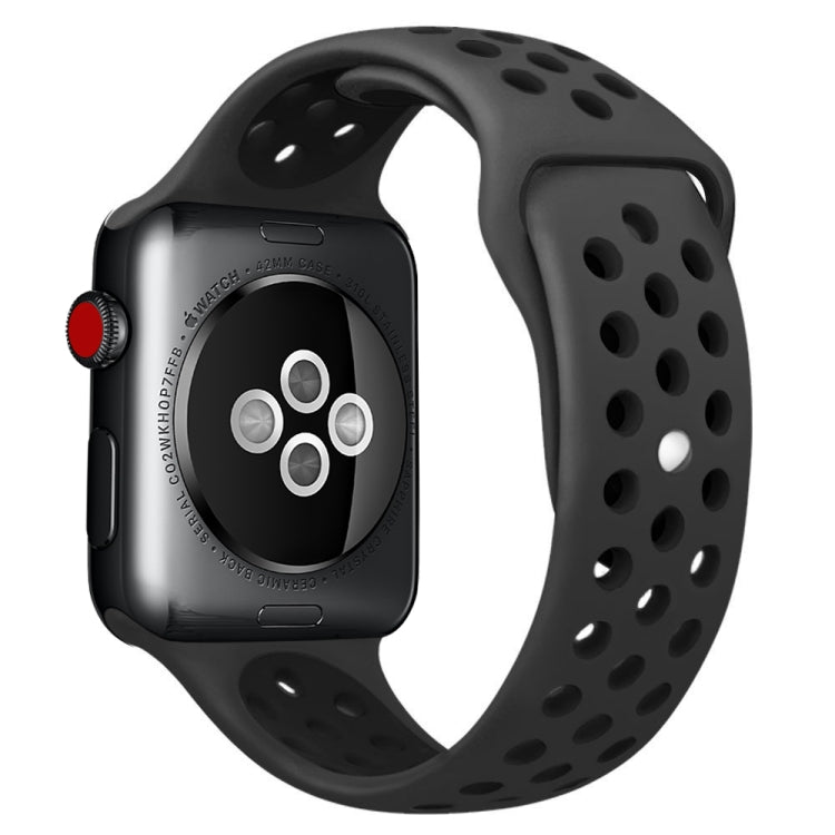 For Apple Watch Ultra 49mm&Watch Ultra 2 49mm / Series 10 46mm / 9&8&7 45mm / SE 3&SE 2&6&SE&5&4 44mm / 3&2&1 42mm Fashionable Classical Silicone Sport Watch Band(Grey Yellow), WA1231A, WA1231B, WA1231BG, WA1231BH, WA1231BL, WA1231BM, WA1231BR, WA1231B...
