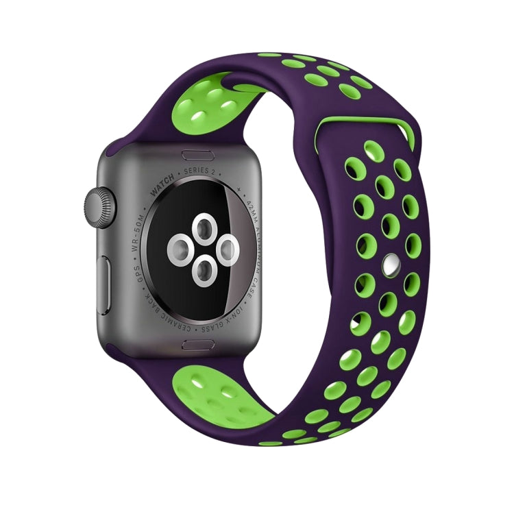 For Apple Watch Ultra 49mm&Watch Ultra 2 49mm / Series 10 46mm / 9&8&7 45mm / SE 3&SE 2&6&SE&5&4 44mm / 3&2&1 42mm Fashionable Classical Silicone Sport Watch Band(Grey Yellow), WA1231A, WA1231B, WA1231BG, WA1231BH, WA1231BL, WA1231BM, WA1231BR, WA1231B...