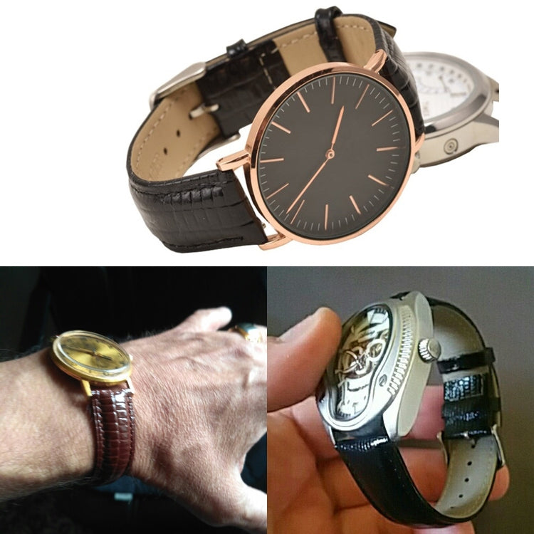 Lizard Texture Leather Strap  Watch Band, Size: 24mm, Size: 24mm