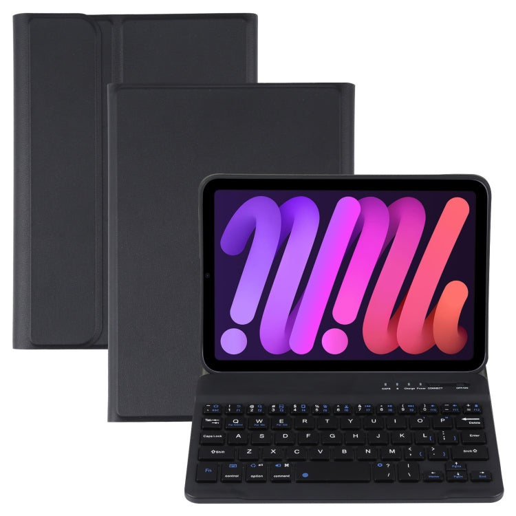 Étui en cuir TPU ultra-fin avec clavier Bluetooth amovible et support pour iPad mini 6/mini 7, A06