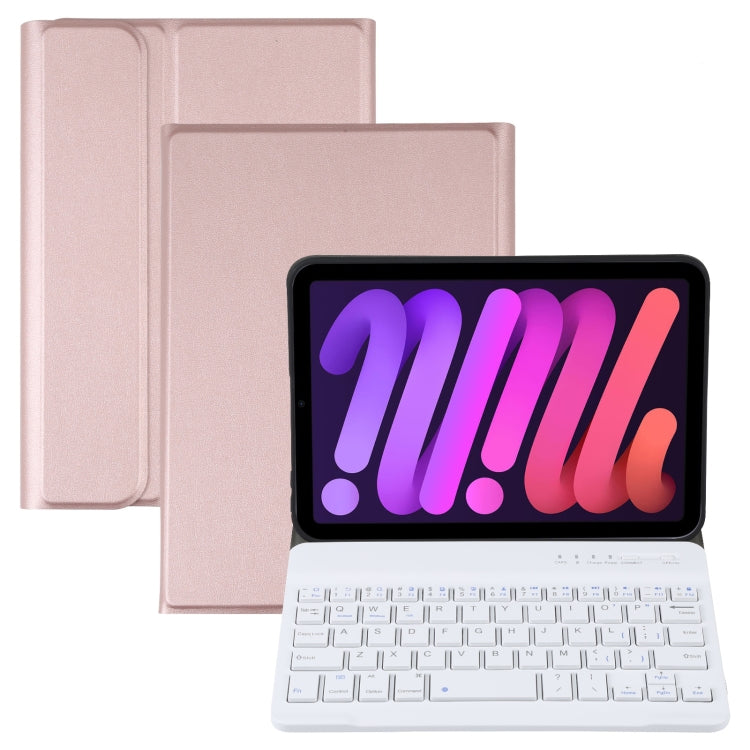Étui en cuir TPU ultra-fin avec clavier Bluetooth amovible et support pour iPad mini 6/mini 7, A06