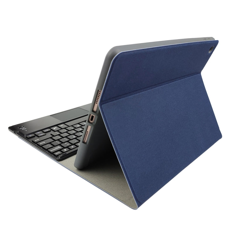 RK109C Detachable Magnetic Plastic Bluetooth Keyboard with Touchpad + Silk Pattern TPU Tablet Case for iPad Air 2020, with Pen Slot & Bracket, RK109C