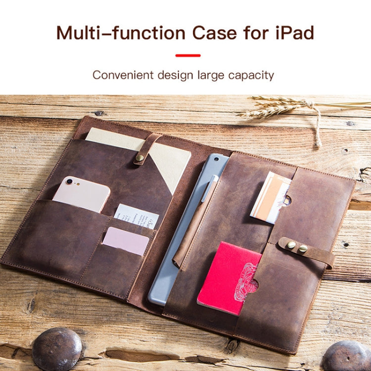 CF2002 For iPad Pro 10.5 inch Retro Crazy Horse Texture Buckle Multifunctional Tablet PC Protective Leather Case with Mobile Phone / Notebook Pockets & Card Slots, For iPad Pro 10.5 inch