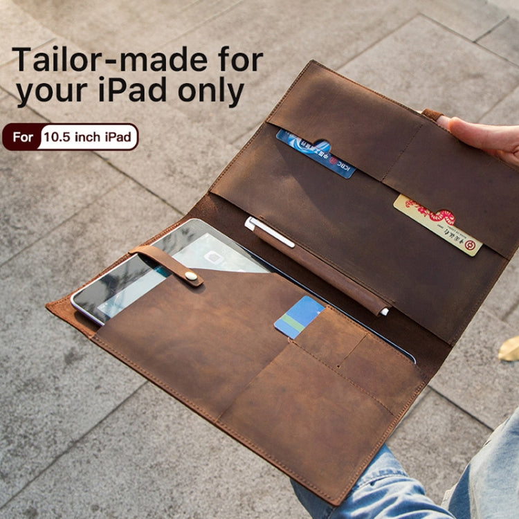CF2002 For iPad Pro 10.5 inch Retro Crazy Horse Texture Buckle Multifunctional Tablet PC Protective Leather Case with Mobile Phone / Notebook Pockets & Card Slots, For iPad Pro 10.5 inch