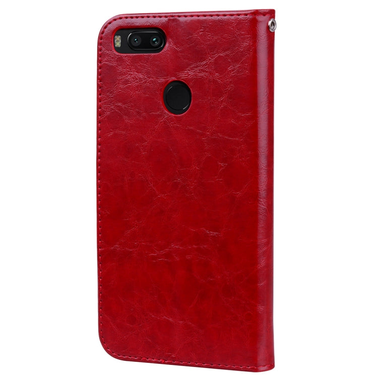 For Xiaomi  Mi A1 & 5X Business Style Oil Wax Texture Horizontal Flip Leather Case with Holder & Card Slots & Wallet & Lanyard