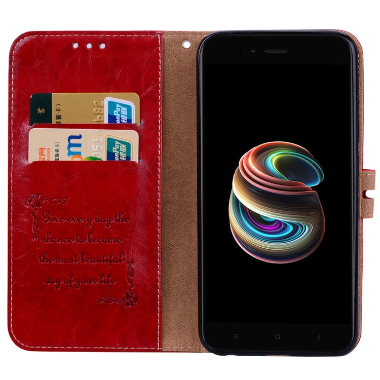 For Xiaomi  Mi A1 & 5X Business Style Oil Wax Texture Horizontal Flip Leather Case with Holder & Card Slots & Wallet & Lanyard