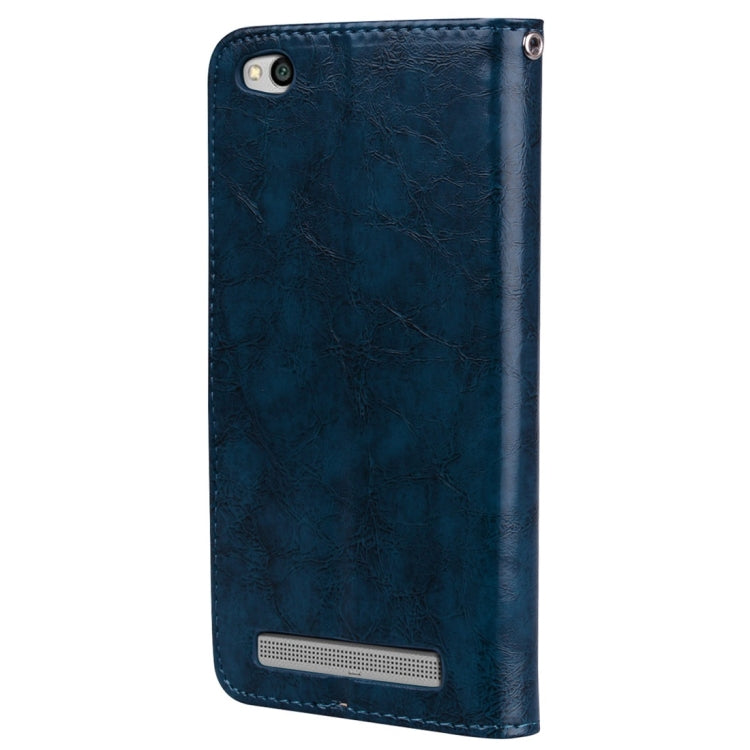 For Xiaomi  Redmi 5A Business Style Oil Wax Texture Horizontal Flip Leather Case with Holder & Card Slots & Wallet & Lanyard