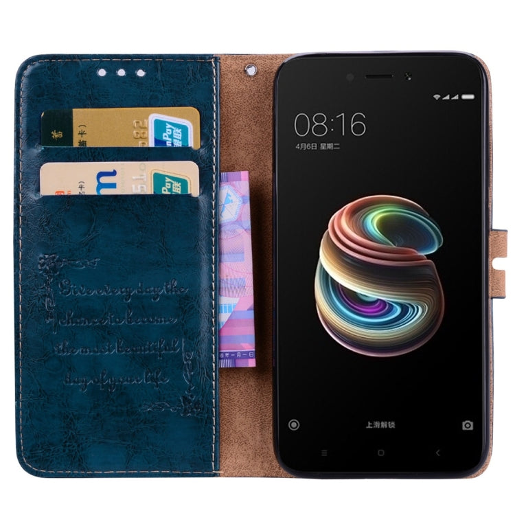 For Xiaomi  Redmi 5A Business Style Oil Wax Texture Horizontal Flip Leather Case with Holder & Card Slots & Wallet & Lanyard