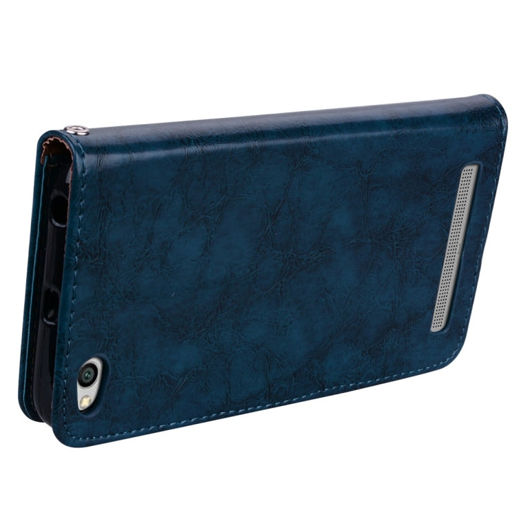 For Xiaomi  Redmi 5A Business Style Oil Wax Texture Horizontal Flip Leather Case with Holder & Card Slots & Wallet & Lanyard