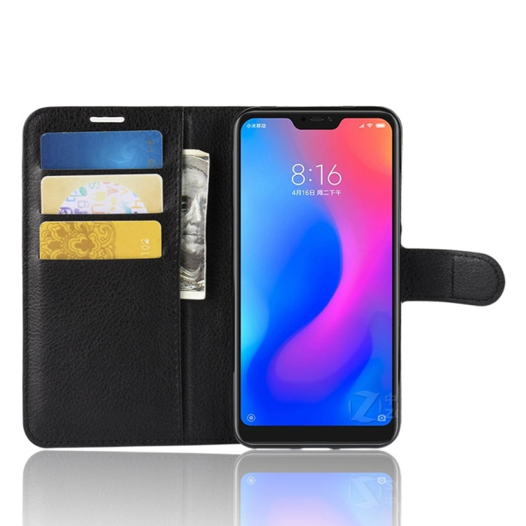 Litchi Texture Horizontal Flip Leather Case for Xiaomi Redmi 6 Pro / Mi A2 Lite, with Wallet & Holder & Card Slots, For Redmi 6 Pro