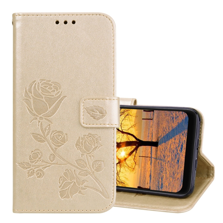 Rose Embossed Horizontal Flip PU Leather Case for Xiaomi Pocophone F1 , with Holder & Card Slots & Wallet