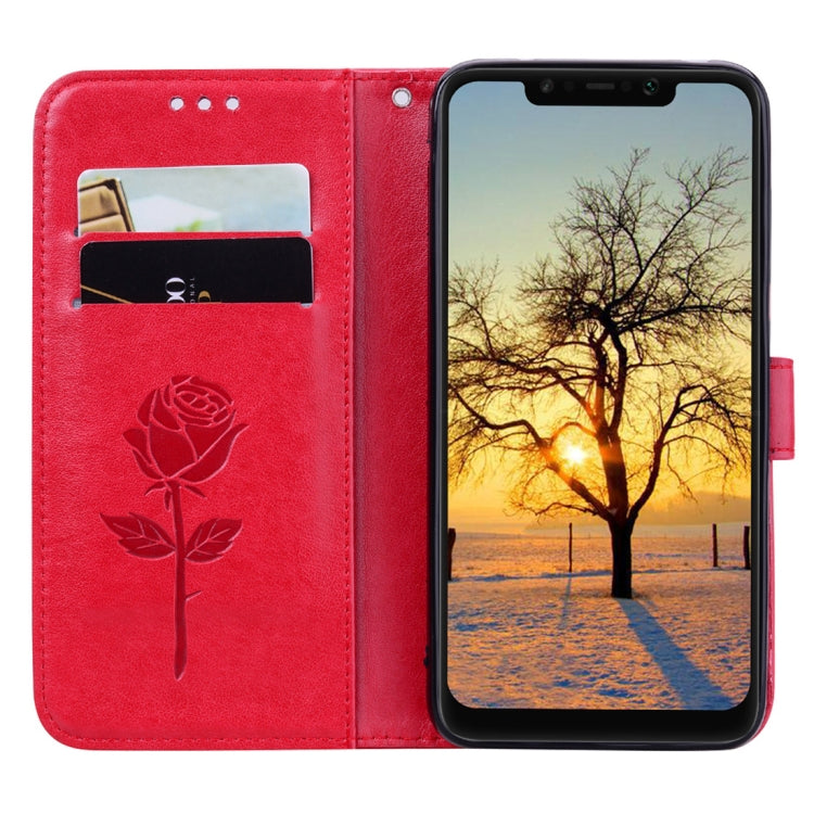 Rose Embossed Horizontal Flip PU Leather Case for Xiaomi Pocophone F1 , with Holder & Card Slots & Wallet