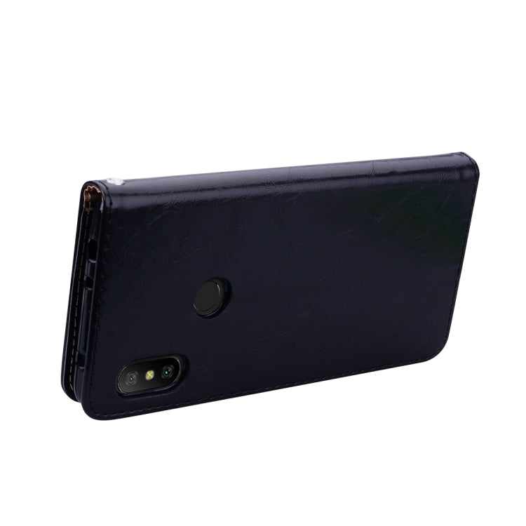 Business Style Oil Wax Texture Horizontal Flip Leather Case for Xiaomi Redmi Note 6 Pro, with Holder & Card Slots & Wallet