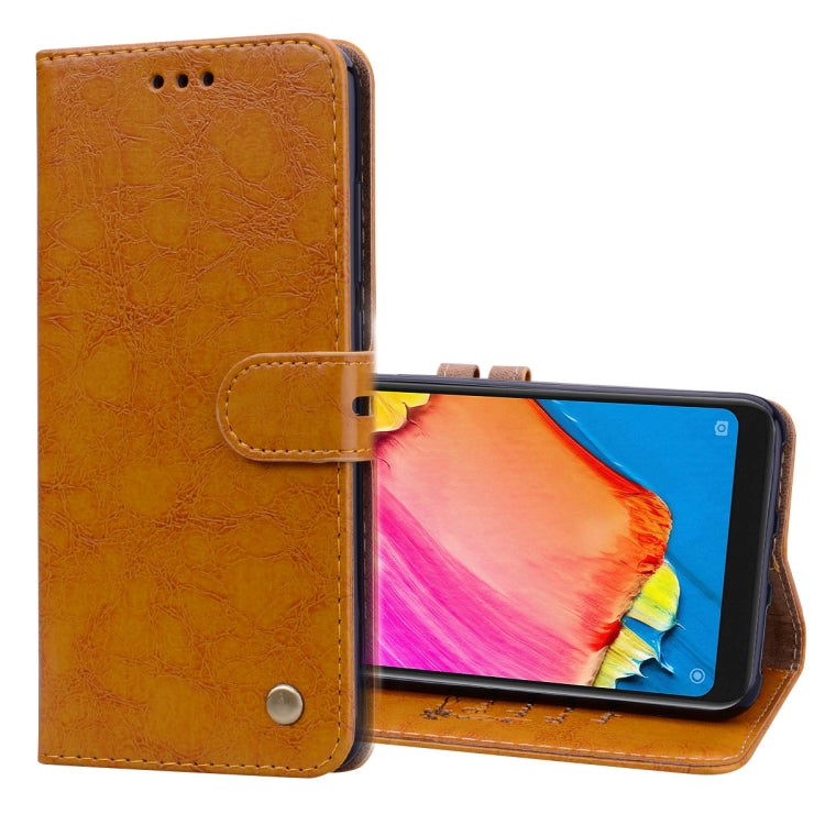 Business Style Oil Wax Texture Horizontal Flip Leather Case for Xiaomi Redmi Note 6 Pro, with Holder & Card Slots & Wallet