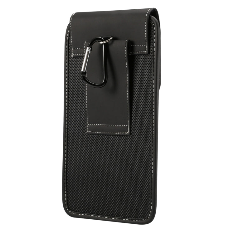 Universal Hanging Waist Oxford Cloth Case for 6.4-6.5 inch Mobile Phones, with Carabiner, 6.5 inch